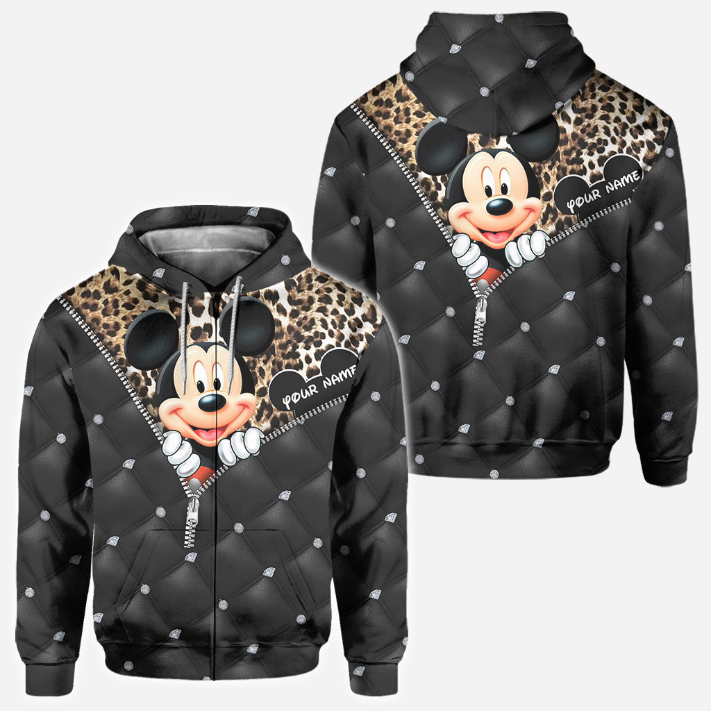 Personalized Mickey Mouse Hoodie All Over Print Gift for Kids All Over Shirt GradoCreations