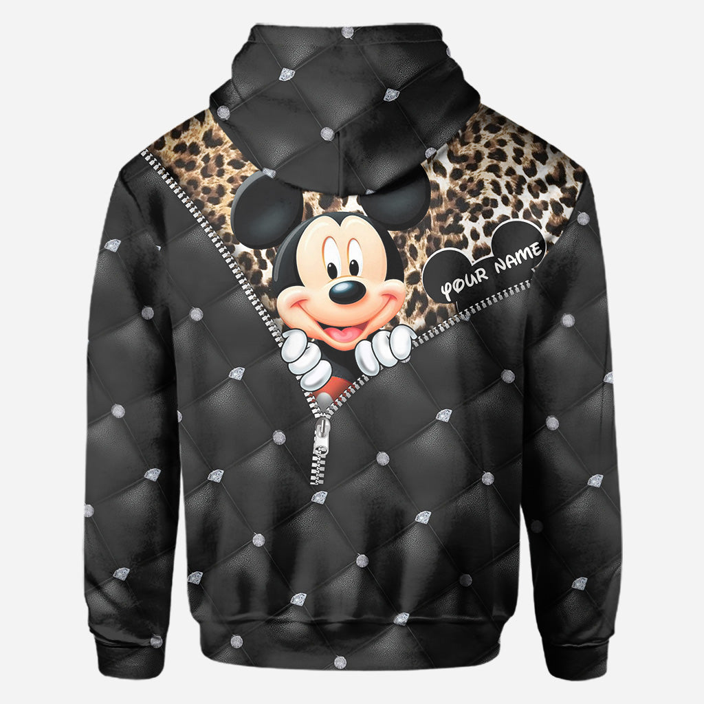 Personalized Mickey Mouse Hoodie All Over Print Gift for Kids All Over Shirt GradoCreations
