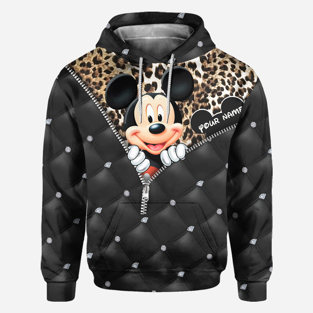 Personalized Mickey Mouse Hoodie All Over Print Gift for Kids All Over Shirt GradoCreations