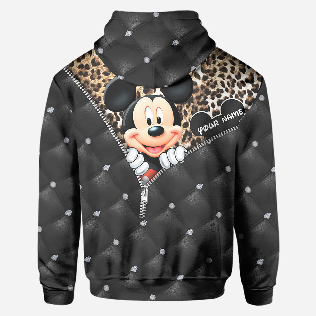Personalized Mickey Mouse Hoodie All Over Print Gift for Kids All Over Shirt GradoCreations