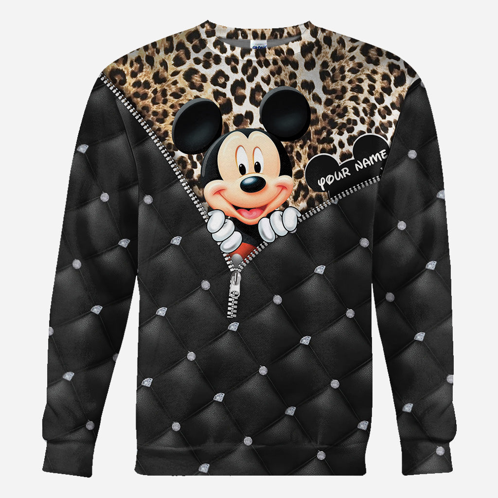 Personalized Mickey Mouse Hoodie All Over Print Gift for Kids All Over Shirt GradoCreations
