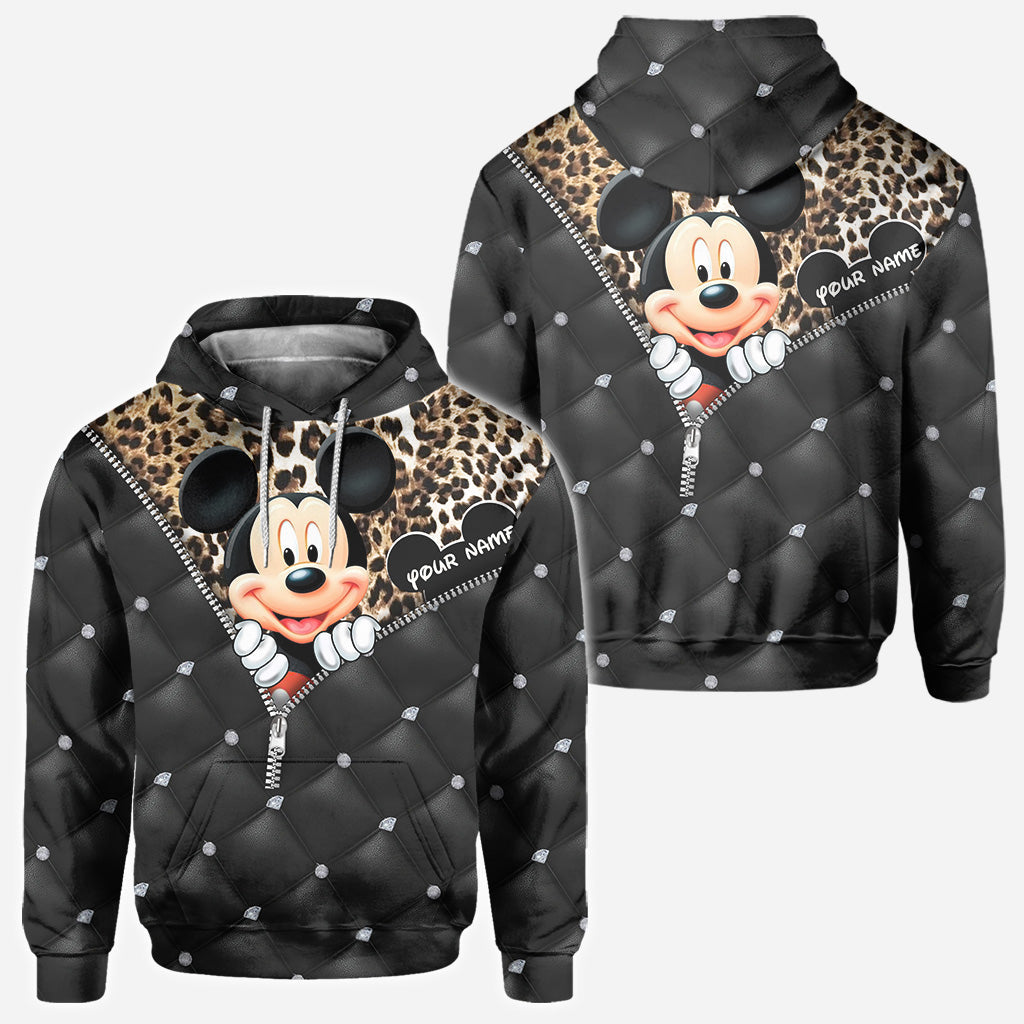 Personalized Mickey Mouse Hoodie All Over Print Gift for Kids All Over Shirt GradoCreations