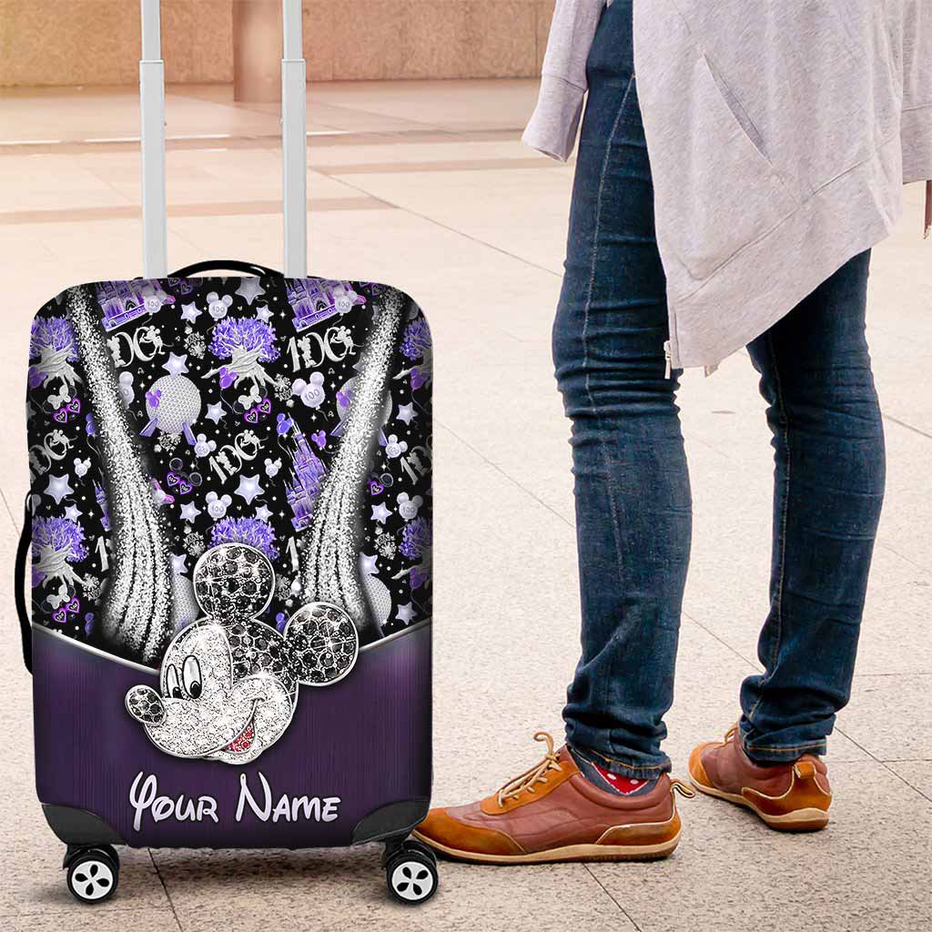 Personalized Mickey Mouse Luggage Cover Custom Name Travel Gift Luggage Cover GradoCreations