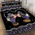 Personalized Mouse Quilt Set Custom Name Gift for Couples Quilt Set GradoCreations
