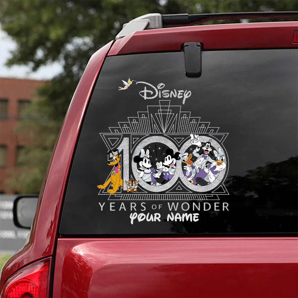 Personalized Disney 100 Years of Wonder Decal for Cars & Laptops Decal Full GradoCreations