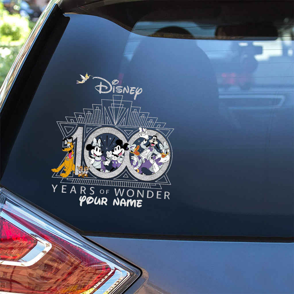 Personalized Disney 100 Years of Wonder Decal for Cars & Laptops Decal Full GradoCreations