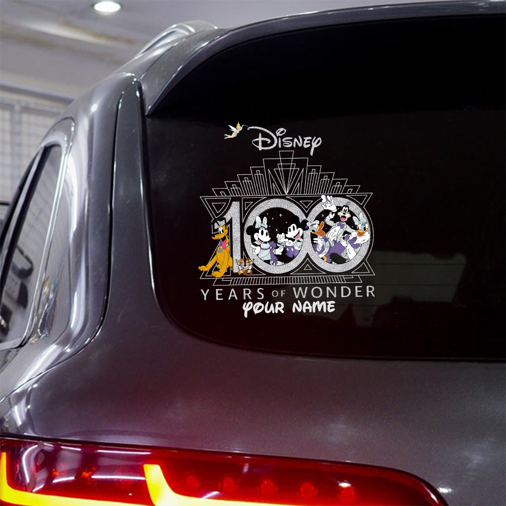 Personalized Disney 100 Years of Wonder Decal for Cars & Laptops Decal Full GradoCreations