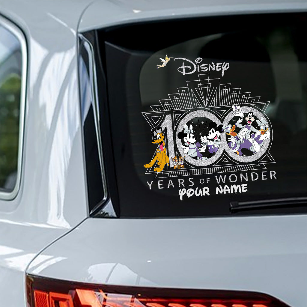 Personalized Disney 100 Years of Wonder Decal for Cars & Laptops Decal Full GradoCreations