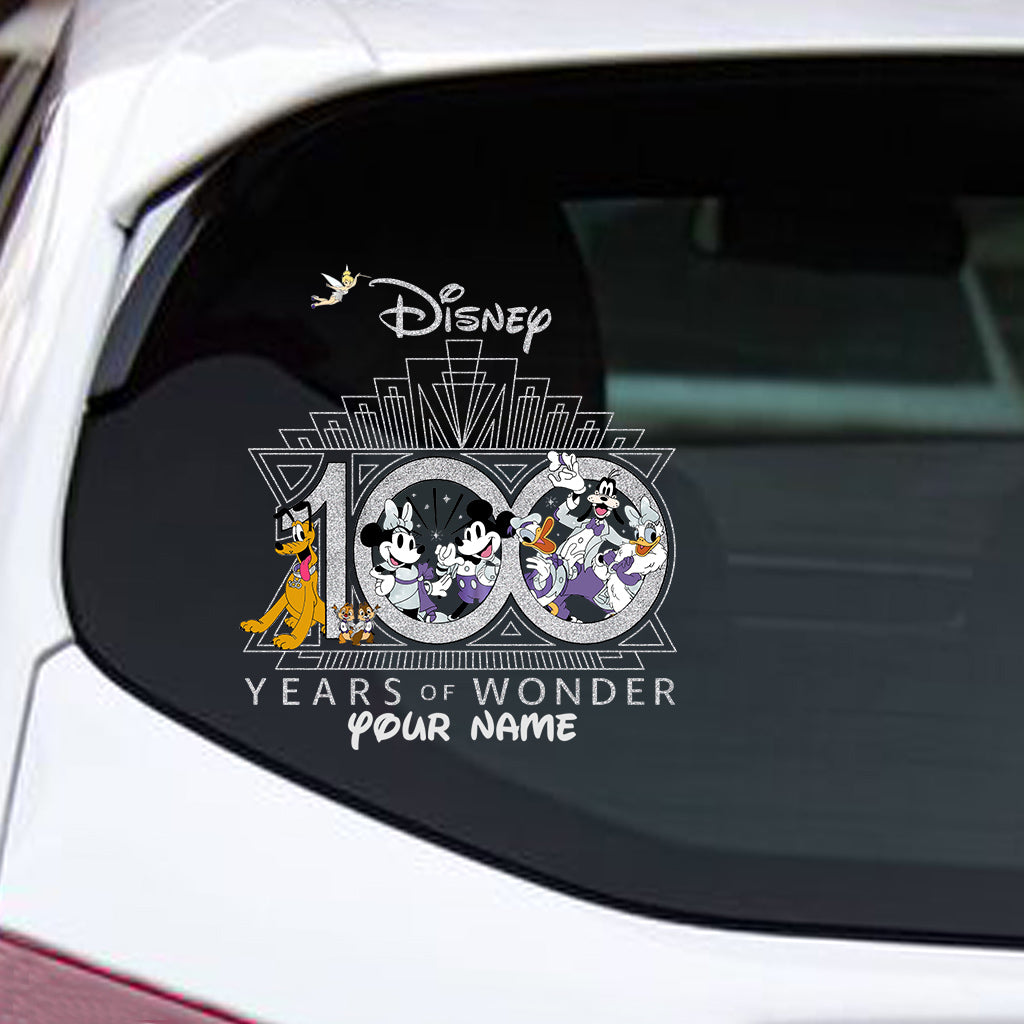 Personalized Disney 100 Years of Wonder Decal for Cars & Laptops Decal Full GradoCreations