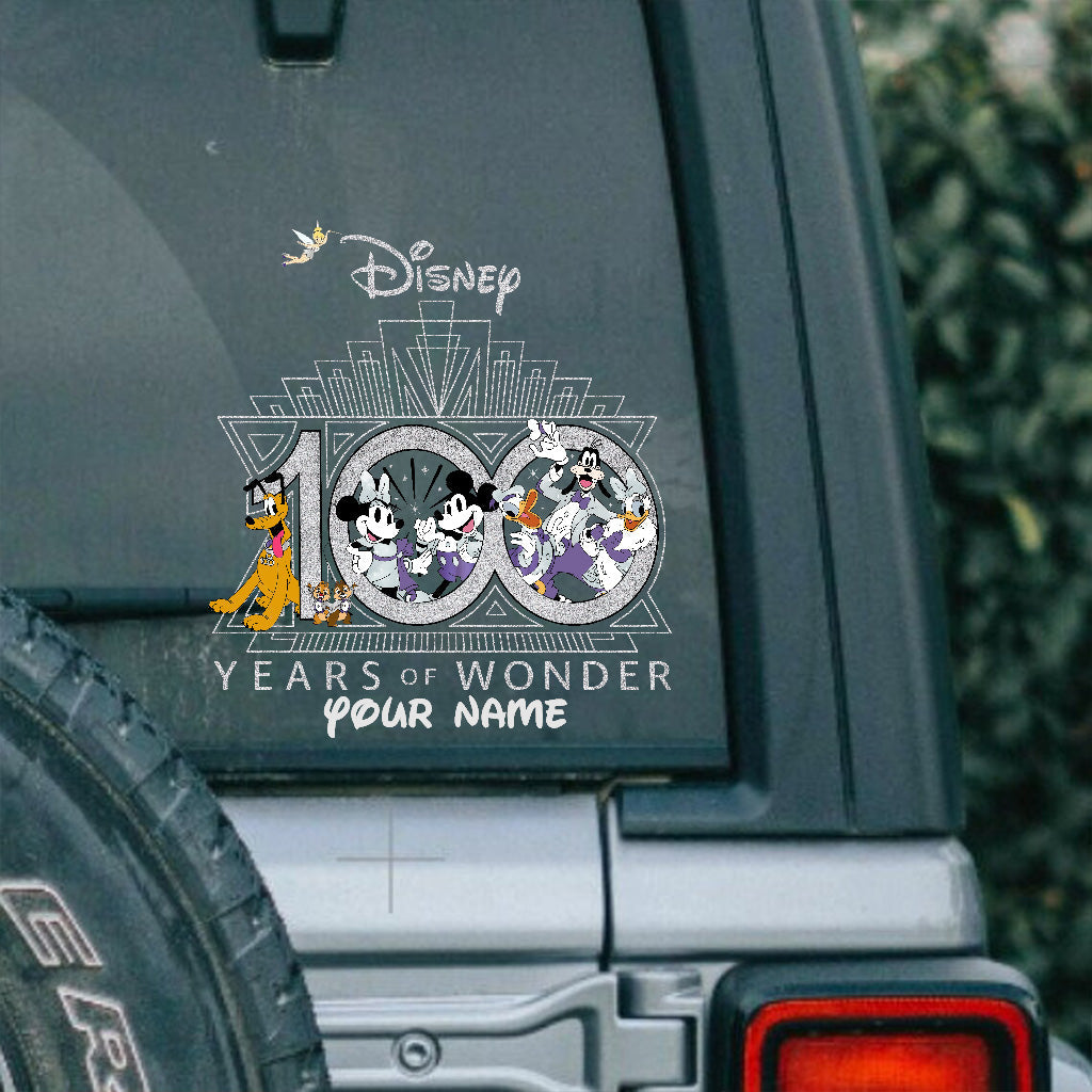 Personalized Disney 100 Years of Wonder Decal for Cars & Laptops Decal Full GradoCreations
