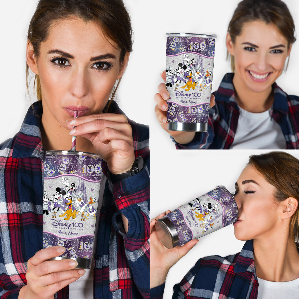 Personalized Disney 100 Years Tumbler Custom Name Gift for Birthday Tumbler GradoCreations