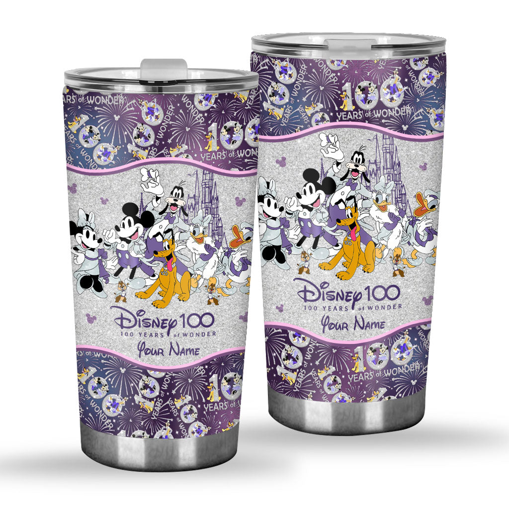 Personalized Disney 100 Years Tumbler Custom Name Gift for Birthday Tumbler GradoCreations