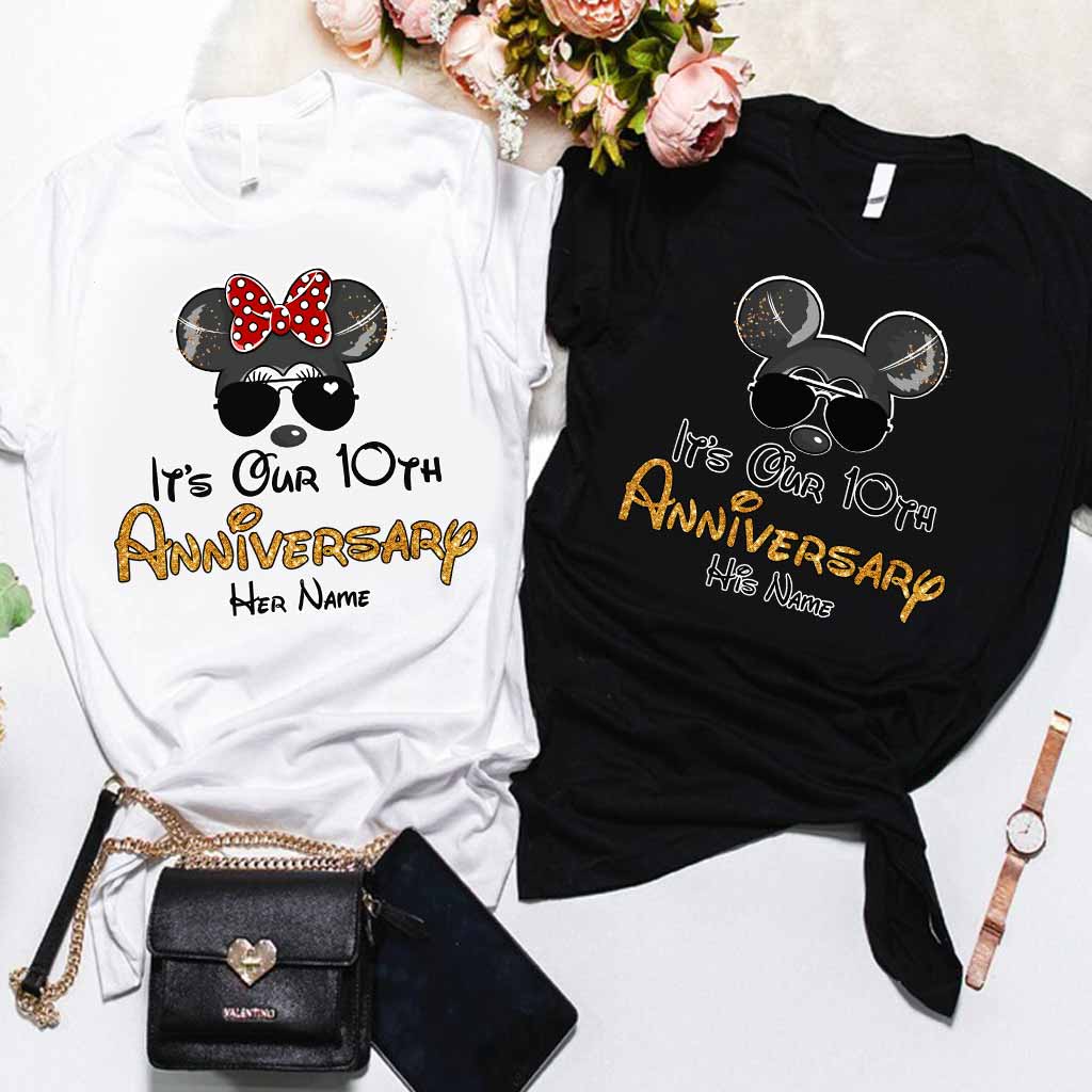 Personalized Anniversary T-shirt & Hoodie with Custom Names T-shirt & Hoodie GradoCreations