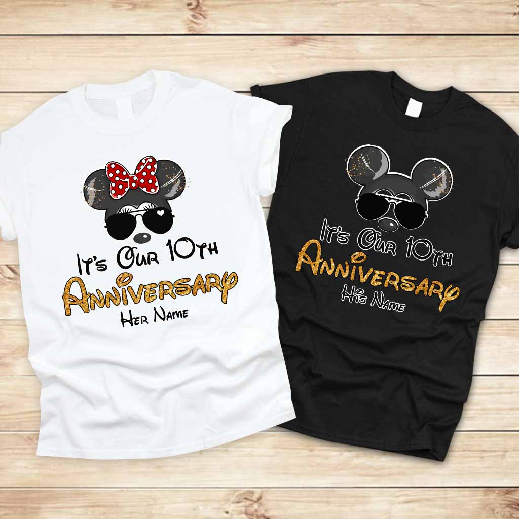 Personalized Anniversary T-shirt & Hoodie with Custom Names T-shirt & Hoodie GradoCreations