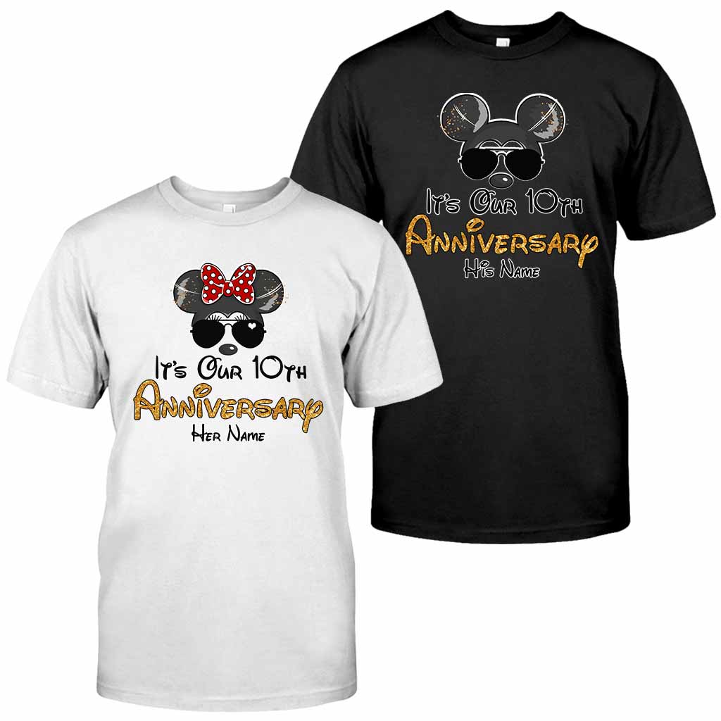 Personalized Anniversary T-shirt & Hoodie with Custom Names T-shirt & Hoodie GradoCreations