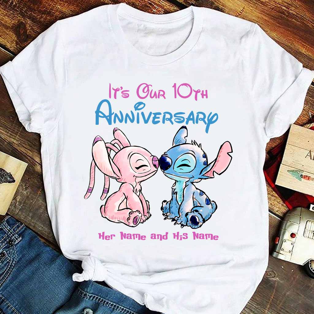 Personalized Anniversary T-Shirt & Hoodie Custom Names Gift for Couples T-shirt & Hoodie GradoCreations