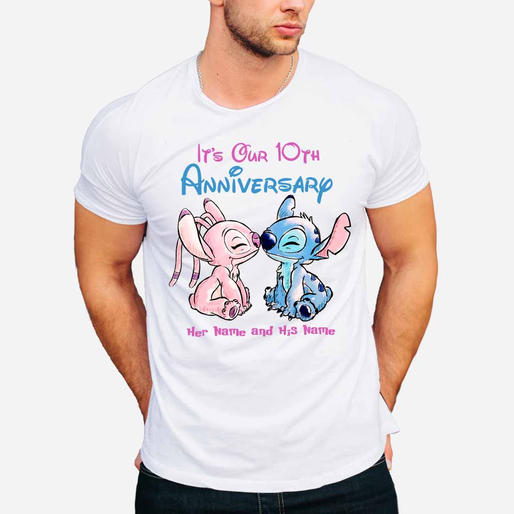 Personalized Anniversary T-Shirt & Hoodie Custom Names Gift for Couples T-shirt & Hoodie GradoCreations