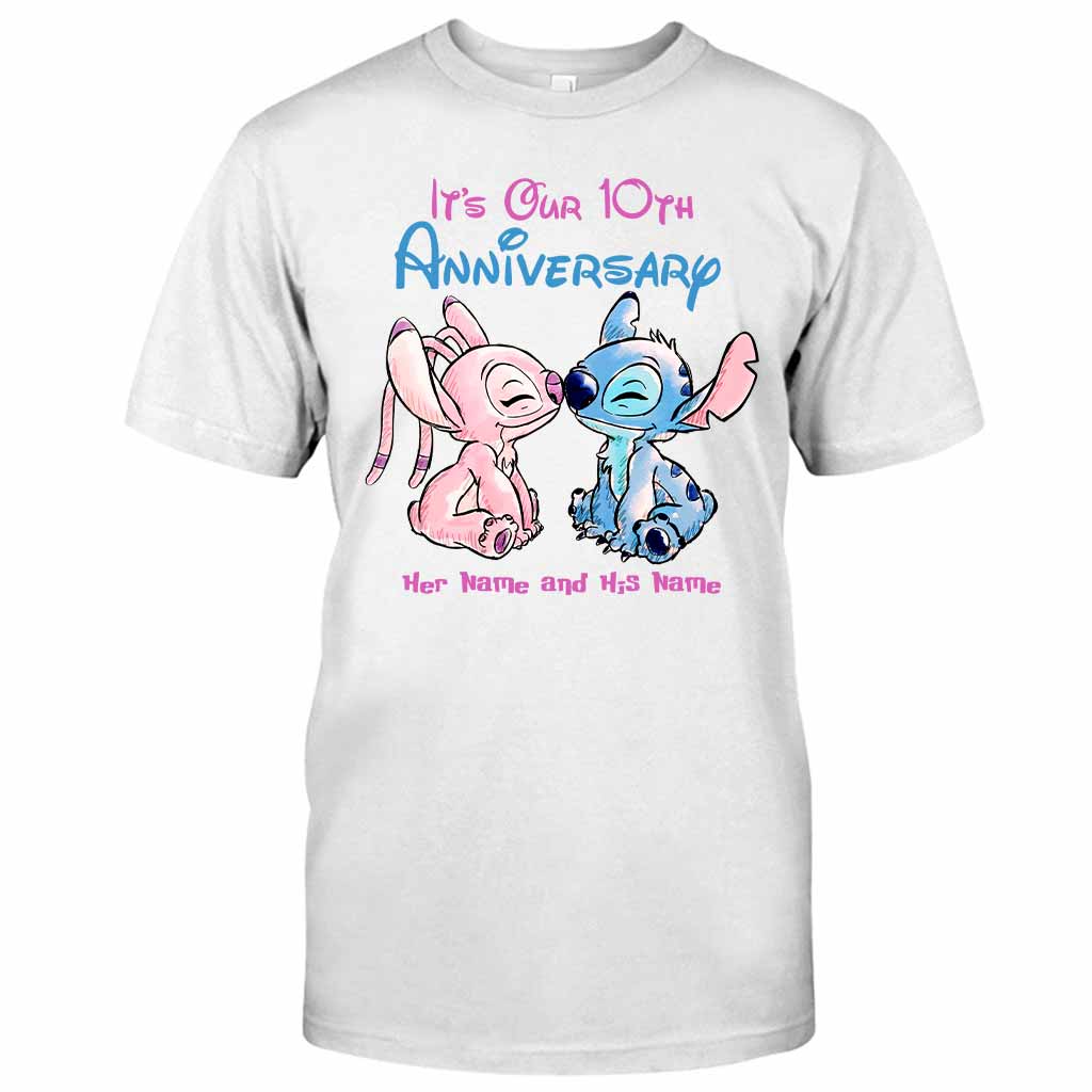 Personalized Anniversary T-Shirt & Hoodie Custom Names Gift for Couples T-shirt & Hoodie GradoCreations