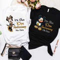 Personalized Mickey and Minnie Anniversary T-shirt & Hoodie Set for Couples T-shirt & Hoodie GradoCreations