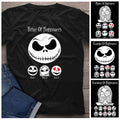 Personalized Nightmare Family T-shirt & Hoodie Custom Names Gift for Halloween T-shirt & Hoodie GradoCreations