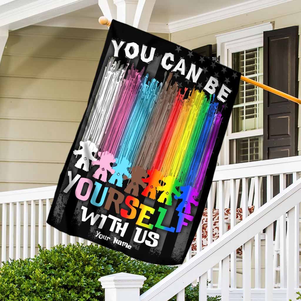 Personalized LGBT Support House Flag - Unique Gift for Garden or Decor House Flag GradoCreations