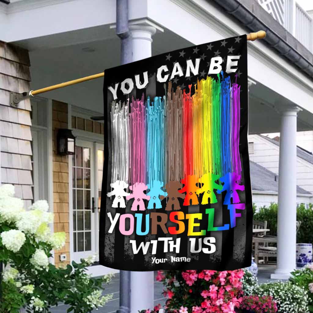 Personalized LGBT Support House Flag - Unique Gift for Garden or Decor House Flag GradoCreations