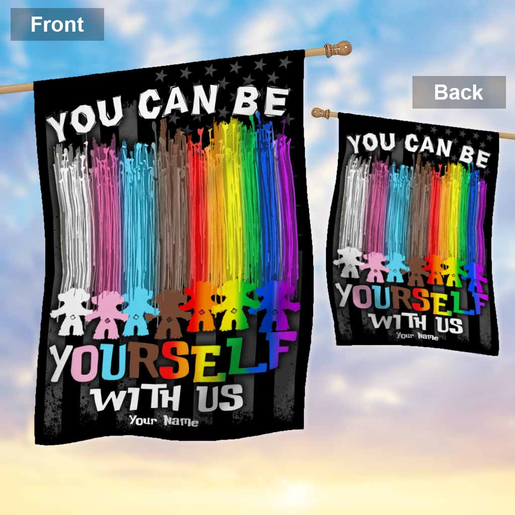 Personalized LGBT Support House Flag - Unique Gift for Garden or Decor House Flag GradoCreations