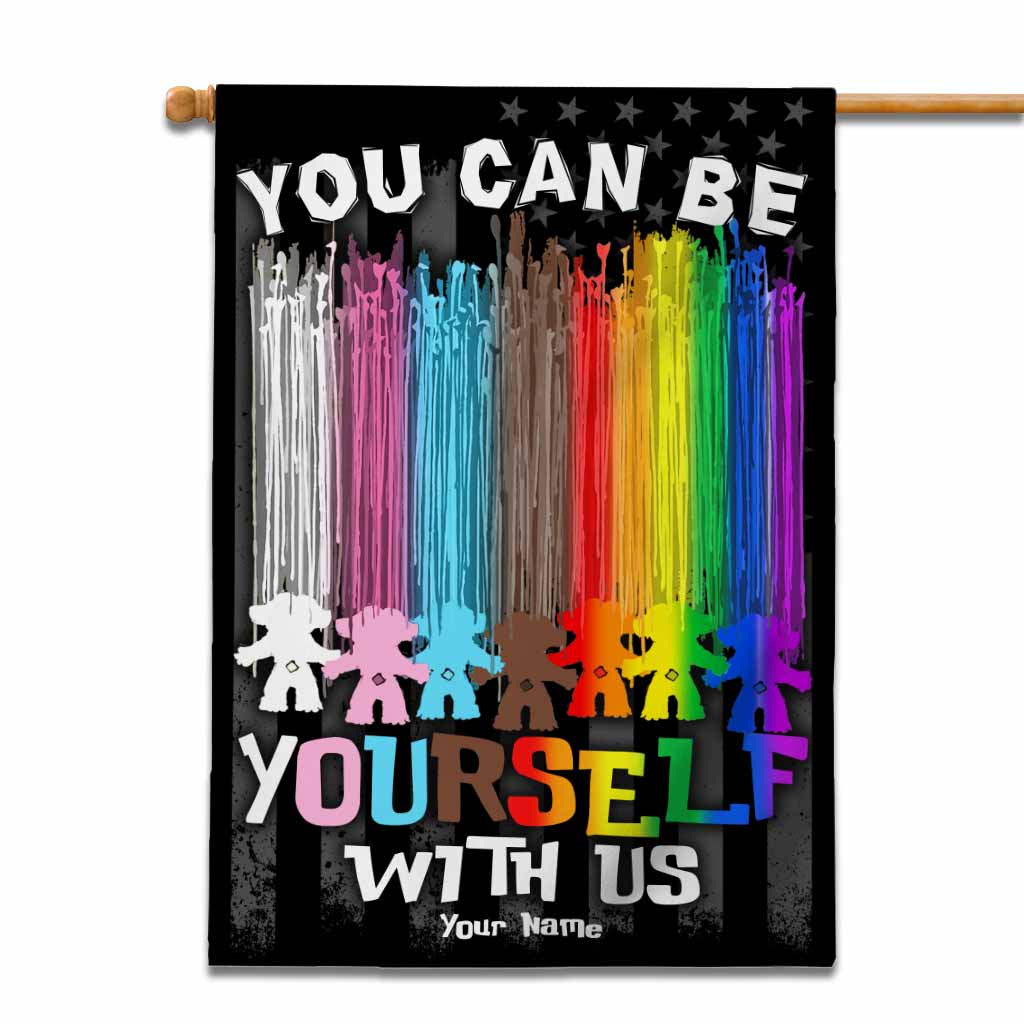 Personalized LGBT Support House Flag - Unique Gift for Garden or Decor House Flag GradoCreations