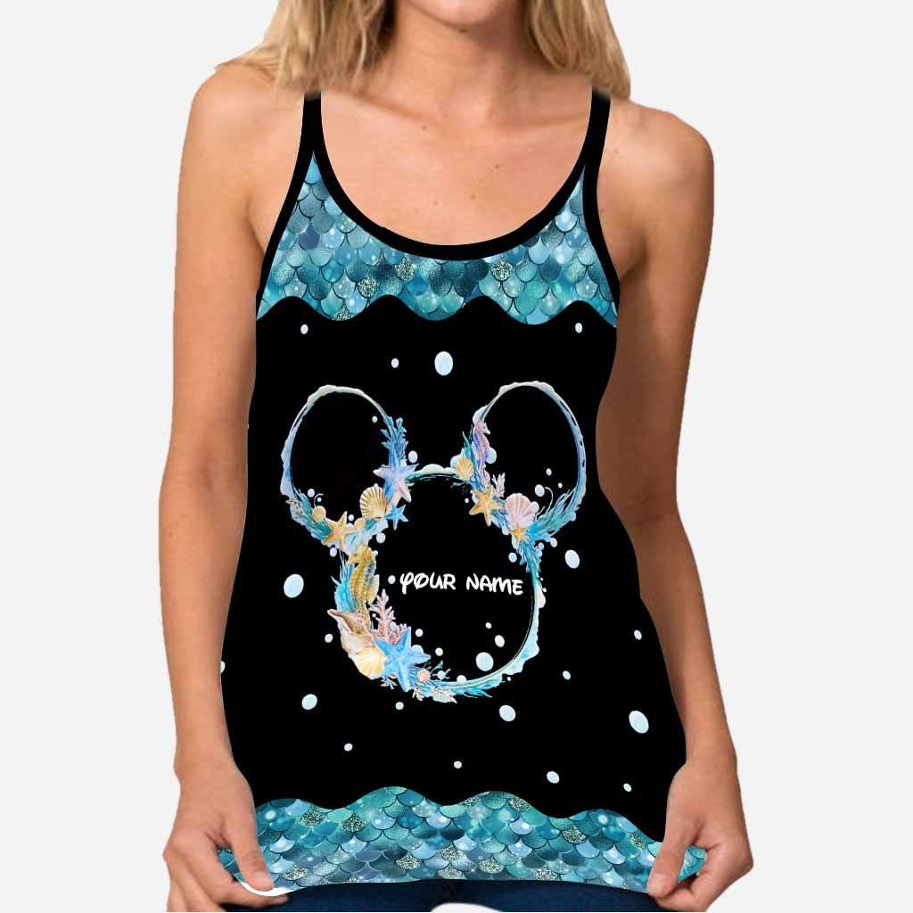 Personalized Mouse Cross Tank Top Custom Name Gift for Birthday Cross Tank Top GradoCreations