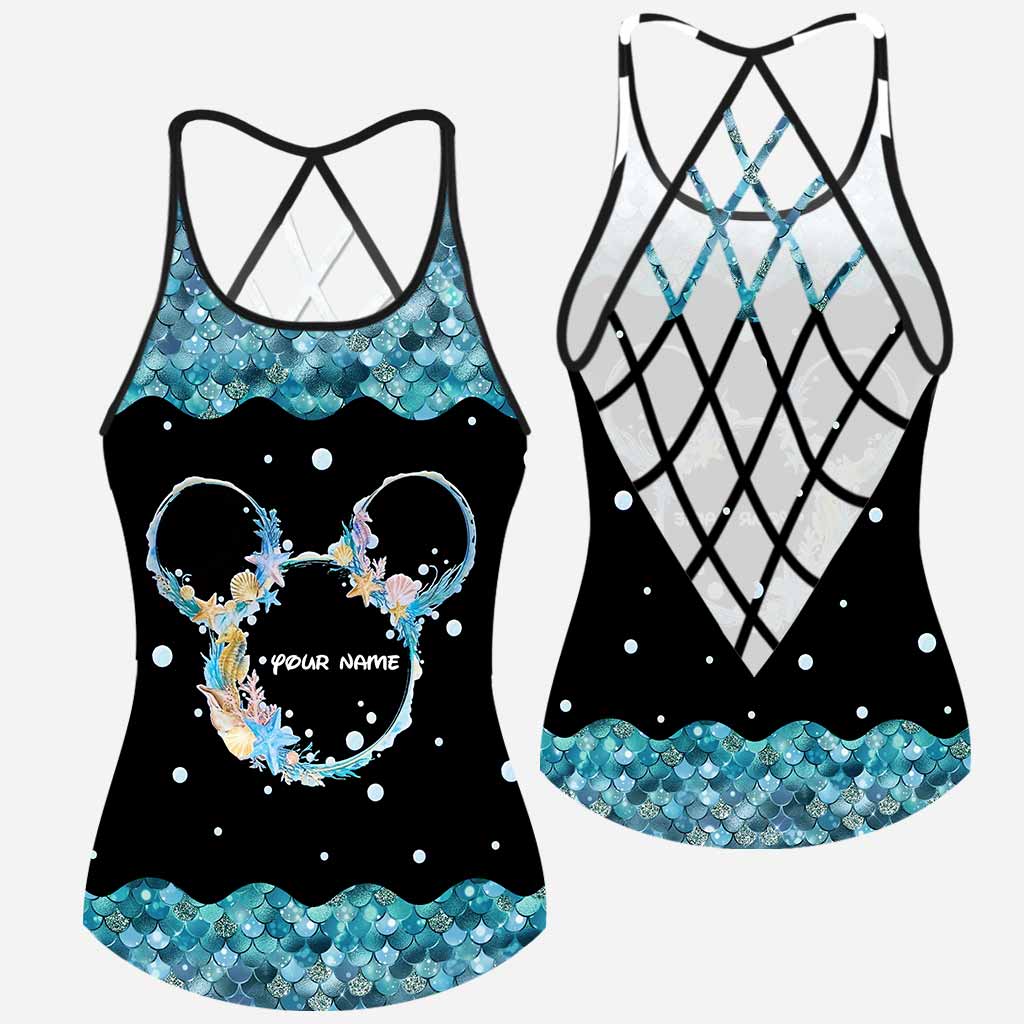Personalized Mouse Cross Tank Top Custom Name Gift for Birthday Cross Tank Top GradoCreations