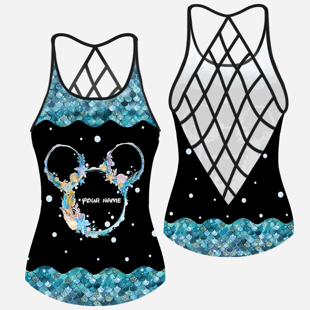 Personalized Mouse Cross Tank Top Custom Name Gift for Birthday Cross Tank Top GradoCreations