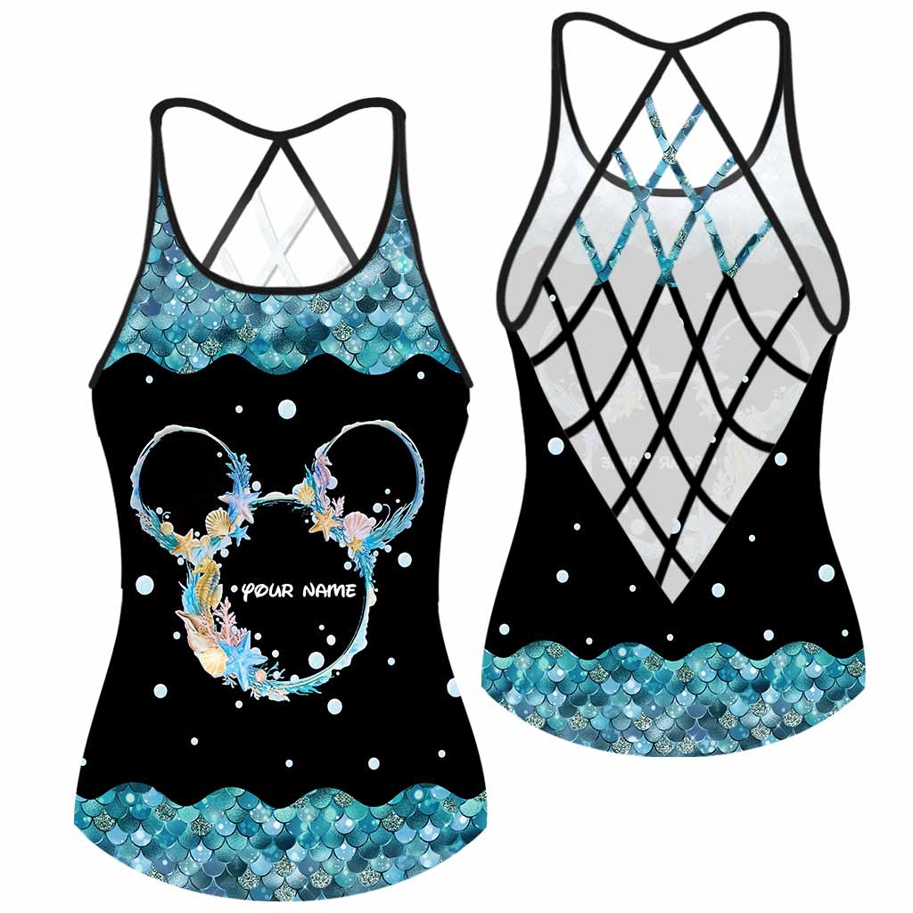 Personalized Mouse Cross Tank Top Custom Name Gift for Birthday Cross Tank Top GradoCreations