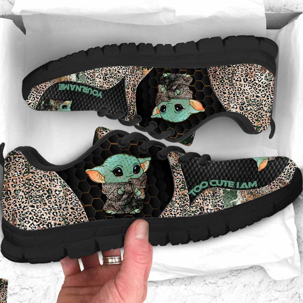 Personalized Too Cute I Am Sneakers Custom Name Gift for Kids Sneakers GradoCreations