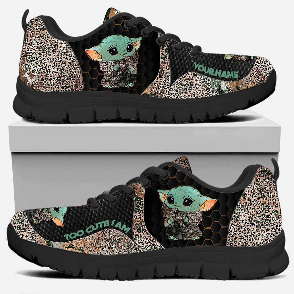 Personalized Too Cute I Am Sneakers Custom Name Gift for Kids Sneakers GradoCreations