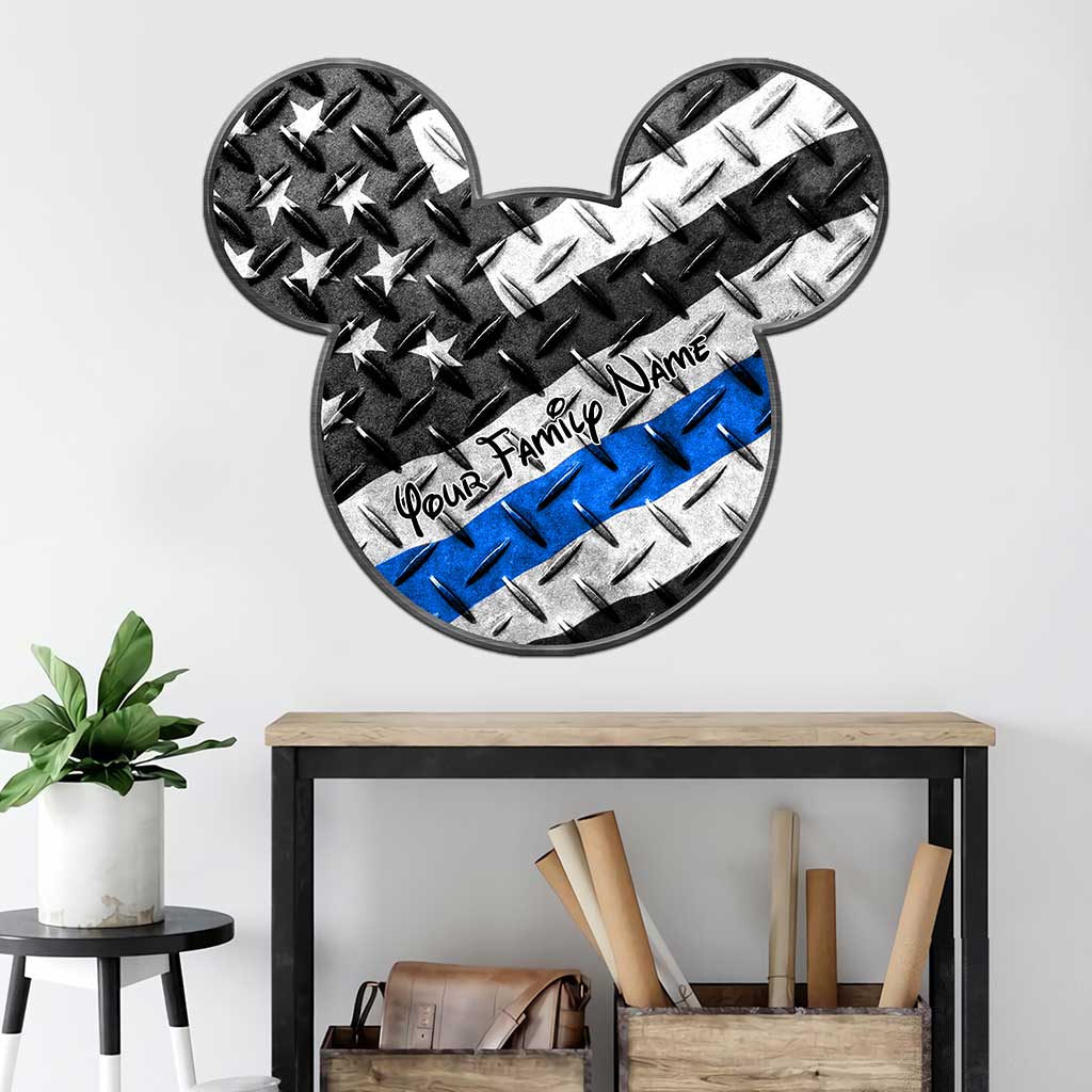 Personalized Independence Day Police Officer Metal Sign Custom Family Name Cut Metal Sign GradoCreations