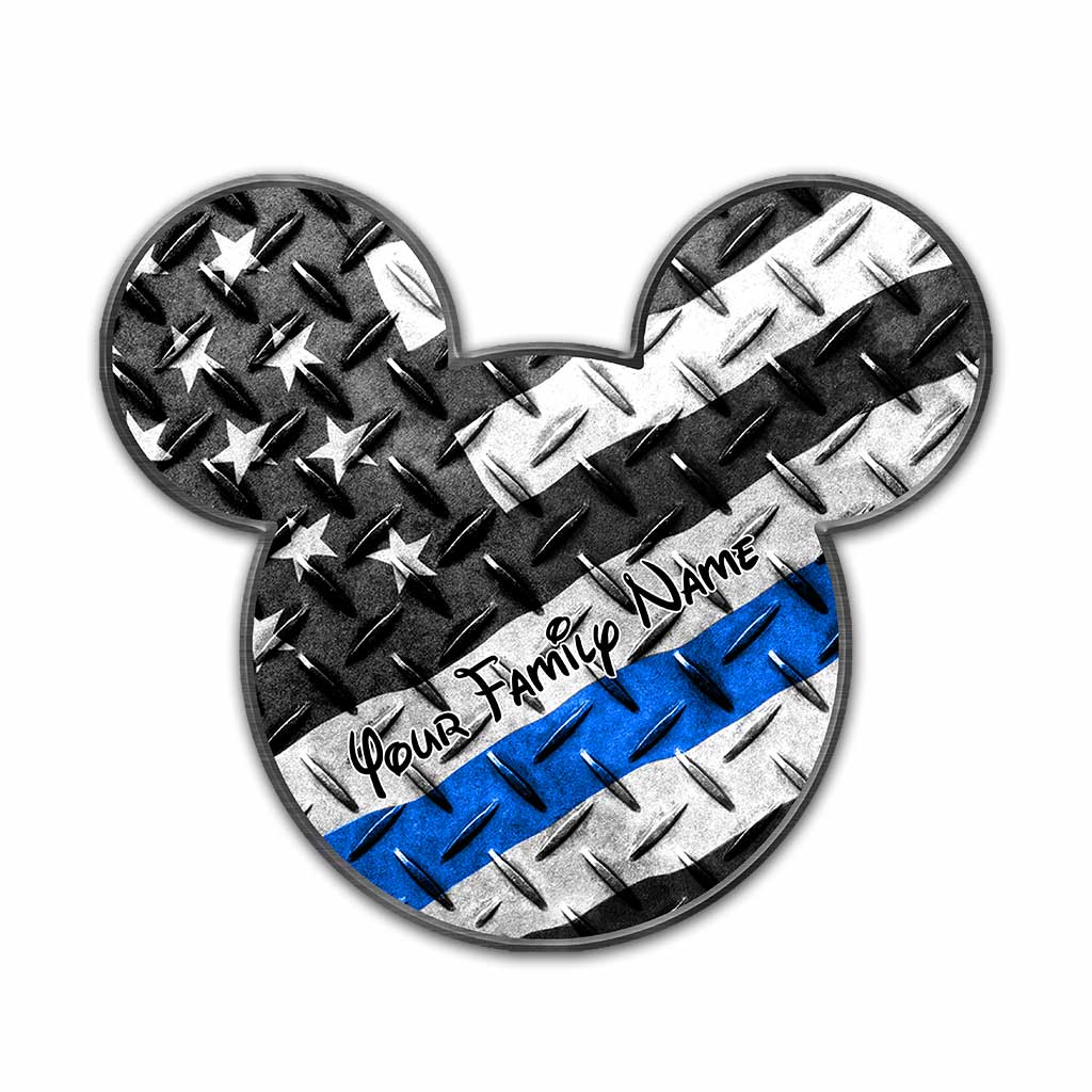 Personalized Independence Day Police Officer Metal Sign Custom Family Name Cut Metal Sign GradoCreations