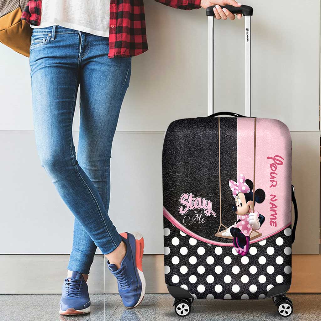 Personalized Minnie Mouse Luggage Cover Custom Name Gift Luggage Cover GradoCreations