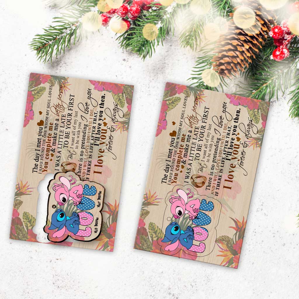 Personalized Ohana Wooden Ornament for Husband - Christmas Gift Pop Out Ornament GradoCreations
