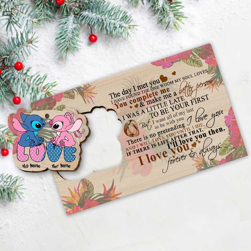Personalized Ohana Wooden Ornament for Husband - Christmas Gift Pop Out Ornament GradoCreations