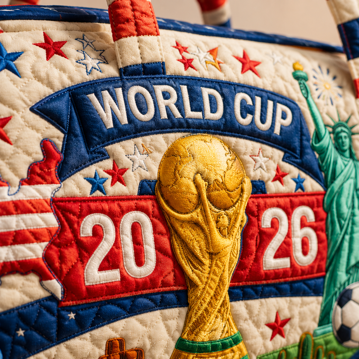 Quilted Duffle Bag for Soccer Fans | World Cup 2026 Gift