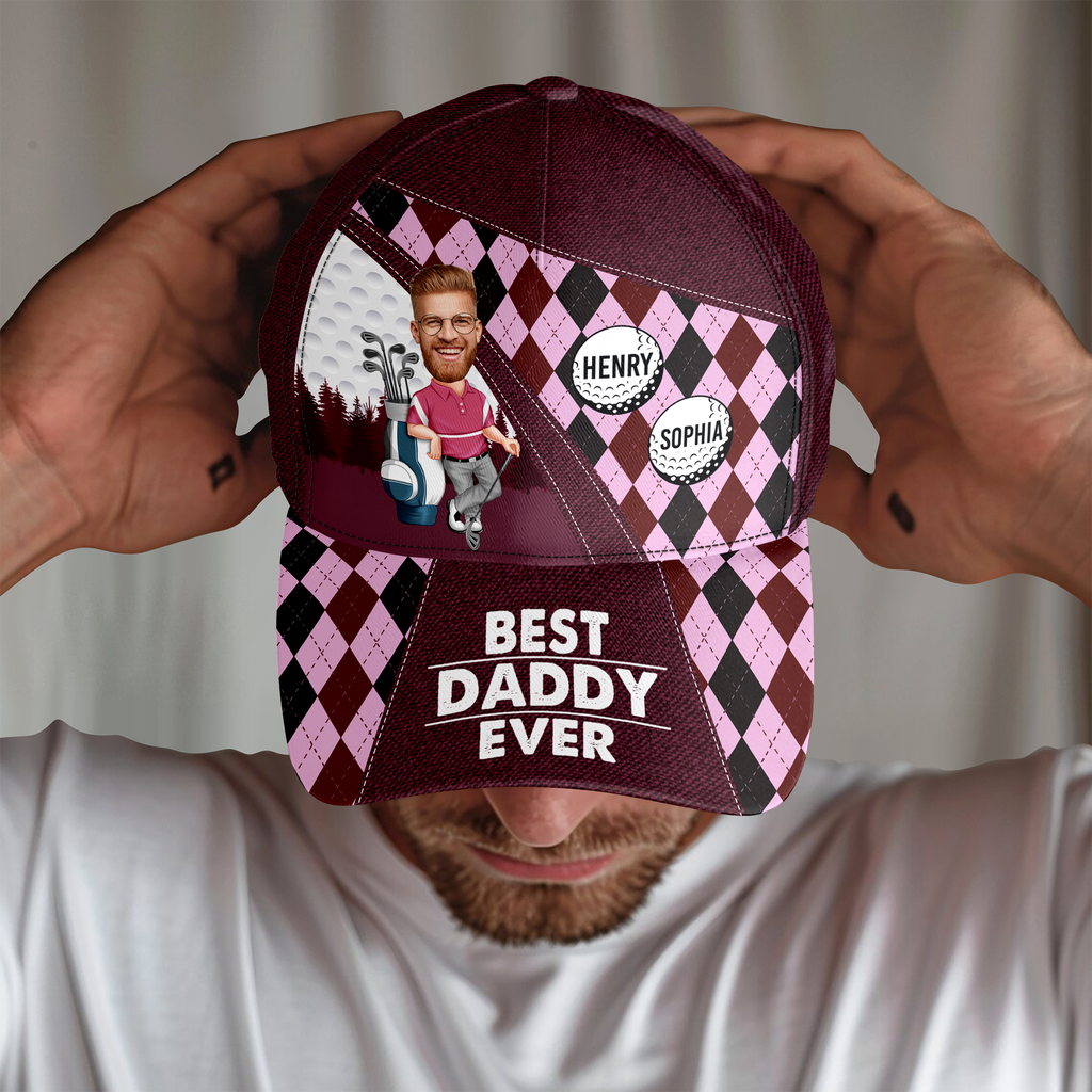 Personalized Golf Cap Custom Name Gift for Dad Father’s Day HN590 - AOP Cap GradoCreations