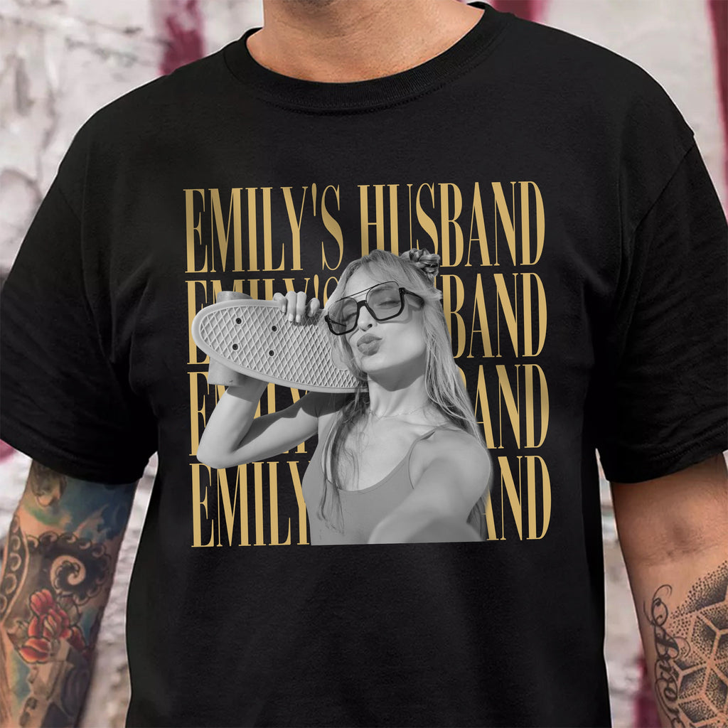 Personalized Vintage Photo T-Shirt Custom Gift for Wife/Husband Anniversary HN590 - Tshirt GradoCreations