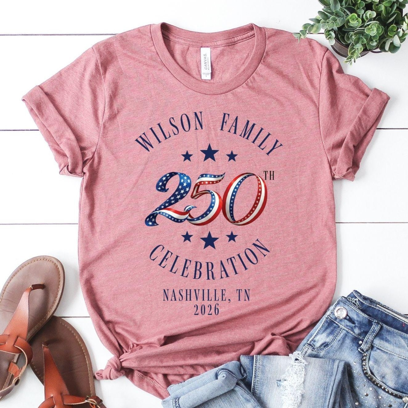 Personalized 250th Celebration T-Shirt Custom Family Gift HN590 - Tshirt GradoCreations