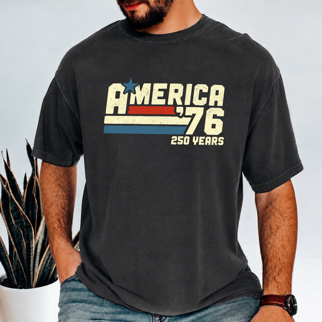 Personalized Retro 4th of July Comfort Shirt Custom Name Gift Comfort Shirt GradoCreations