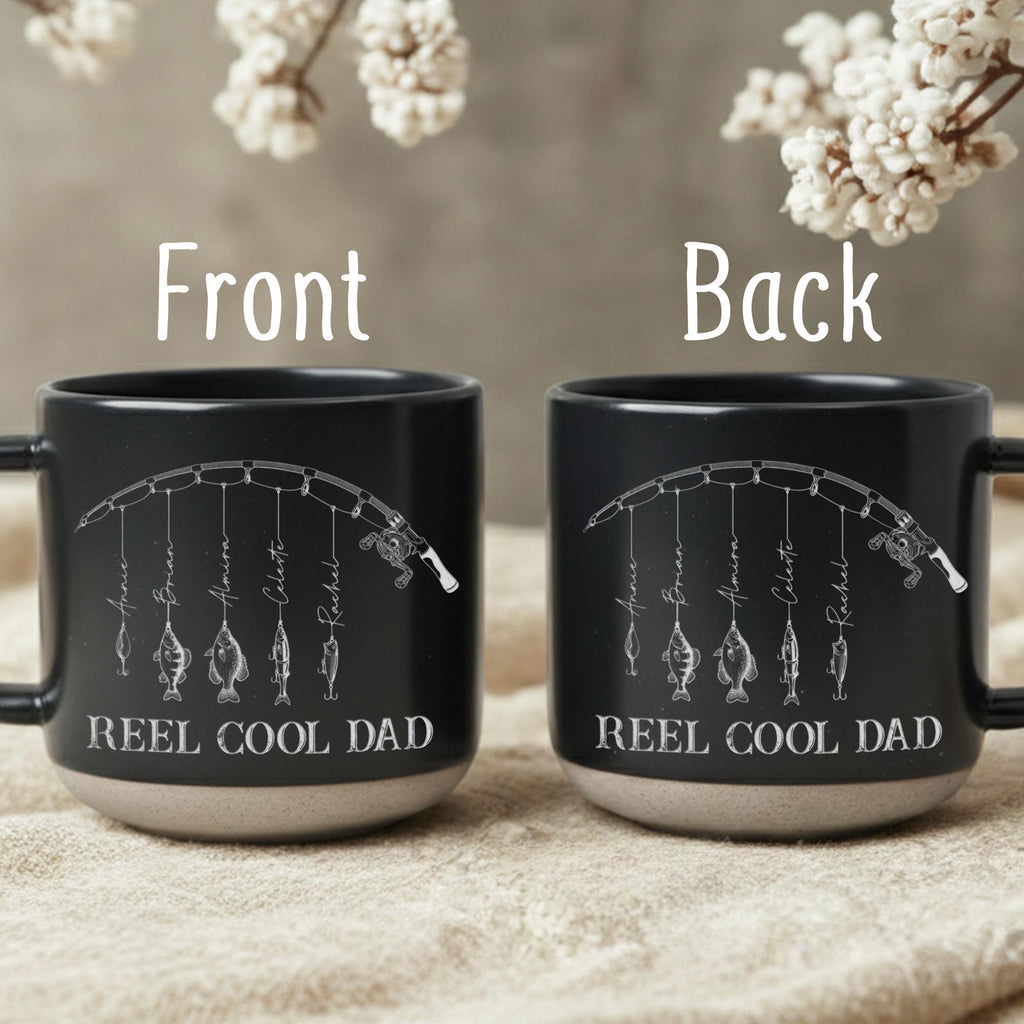 Personalized Fishing Mug Custom Name Gift for Dad HN590 - Pottery Mug GradoCreations
