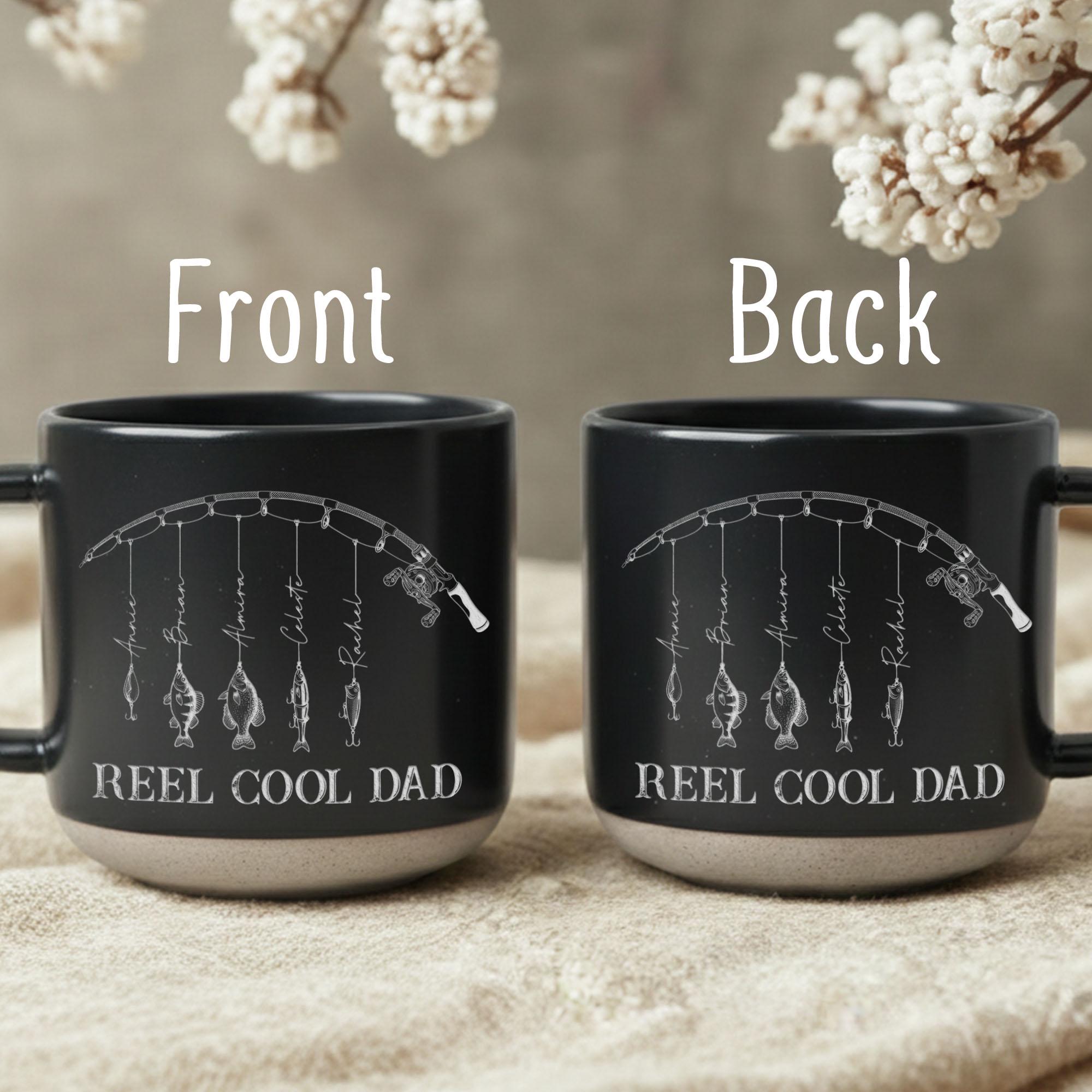 Personalized Fishing Mug Custom Name Gift for Dad HN590 - Pottery Mug GradoCreations