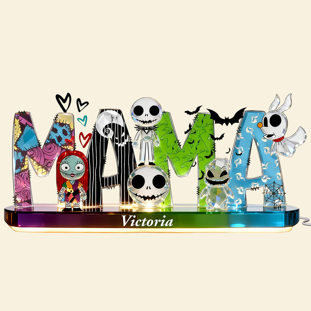 Personalized Spooky Acrylic Light Box Unique Gift for Mom