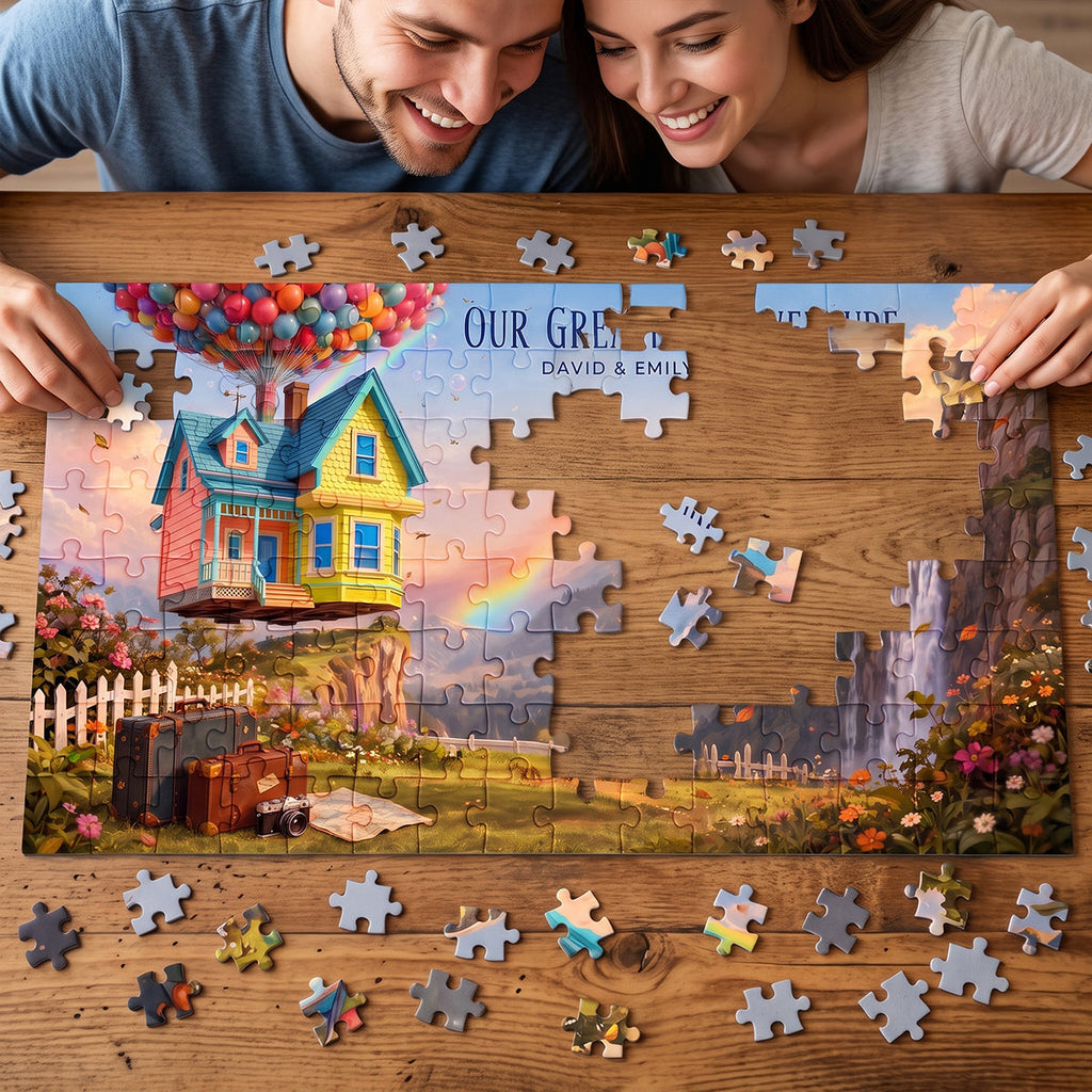 Personalized Couples Puzzle Our Greatest Adventure Gift Puzzle GradoCreations