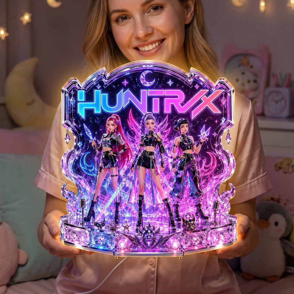 Personalized Acrylic Light Box Custom Name Gift for Kids Movie Fans Acrylic Light Box GradoCreations
