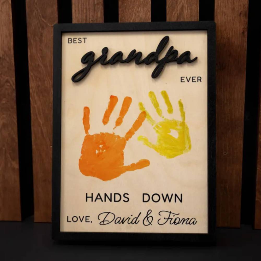 Personalized 2-Layered Wooden Plaque Gift for Dad - Father's Day HN590 - 2-Layered Wooden Plaque With Stand BCF fix GradoCreations